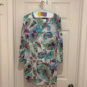Tommy Bahama Multicolor Paisley Swim Coverup